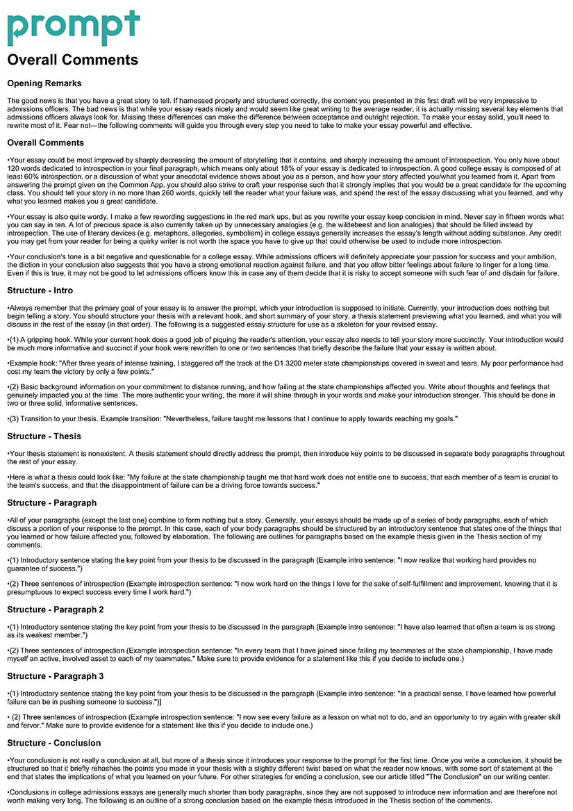 Feedback Page 1